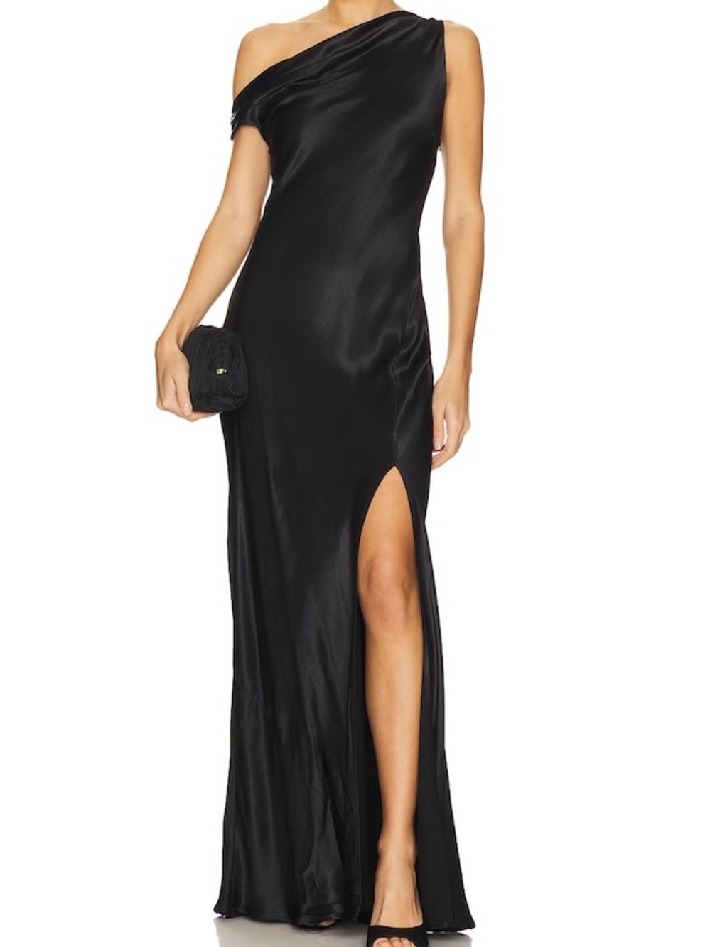 Bec + Bridge Sol Asym Dress One Shoulder Satin Maxi Formal Event Wedding Guest